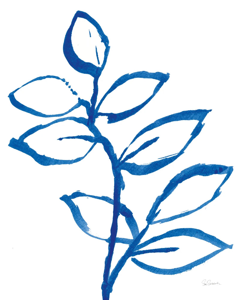 Leafy Blue II by Sue Schlabach