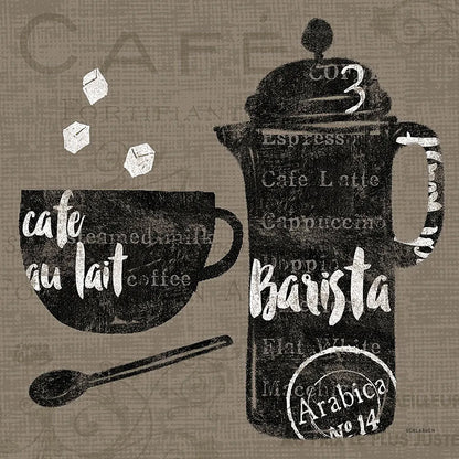 Linen Coffee II by Sue Schlabach. SKU 21875a. Archival Giclee Fine art print for wall decor.