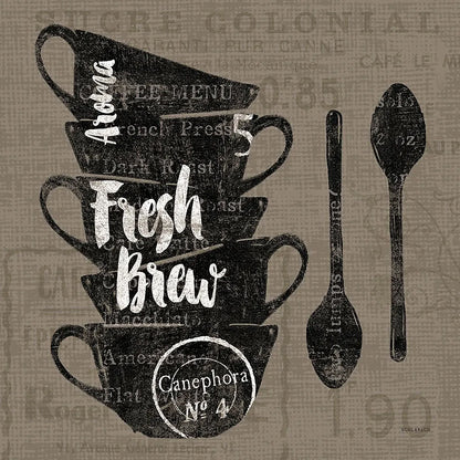 Linen Coffee III by Sue Schlabach. SKU 21876a. Archival Giclee Fine art print for wall decor.