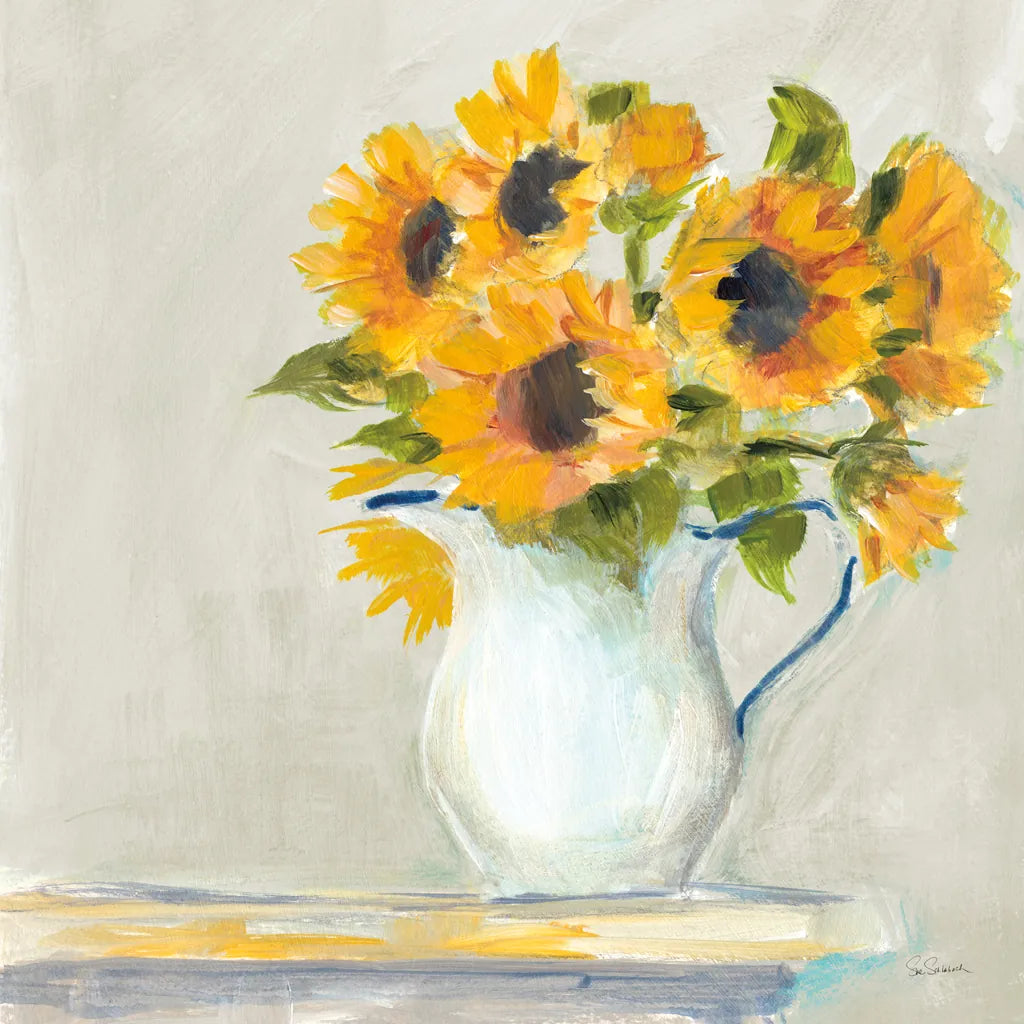 Lotties Sunflowers by Sue Schlabach. SKU 68632a. Archival Giclee Fine art print for wall decor.
