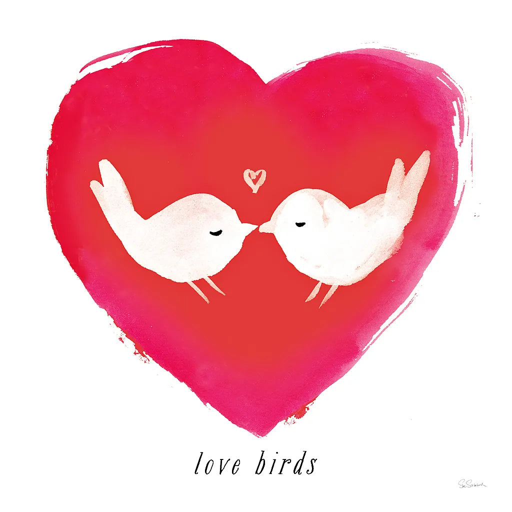 Love Birds by Sue Schlabach. SKU 49991a. Archival Giclee Fine art print for wall decor.
