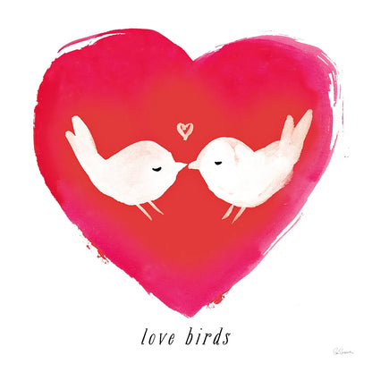 Love Birds by Sue Schlabach. SKU 49991a. Archival Giclee Fine art print for wall decor.