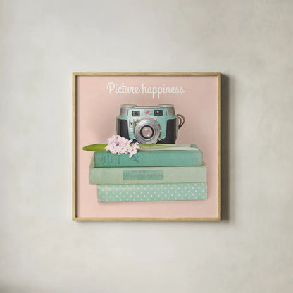 Love Office III No Polka Dots by Sue Schlabach. Shown in a natural wood glass frame for a timeless modern aesthetic. Available as an archival giclee rolled canvas, fine art paper, or poster print. SKU 32406a.