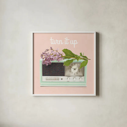 Love Office IV No Polka Dots by Sue Schlabach. Shown in a crisp white glass frame for a clean and minimalist style. Available as an archival giclee rolled canvas, fine art paper, or poster print. SKU 32407a.