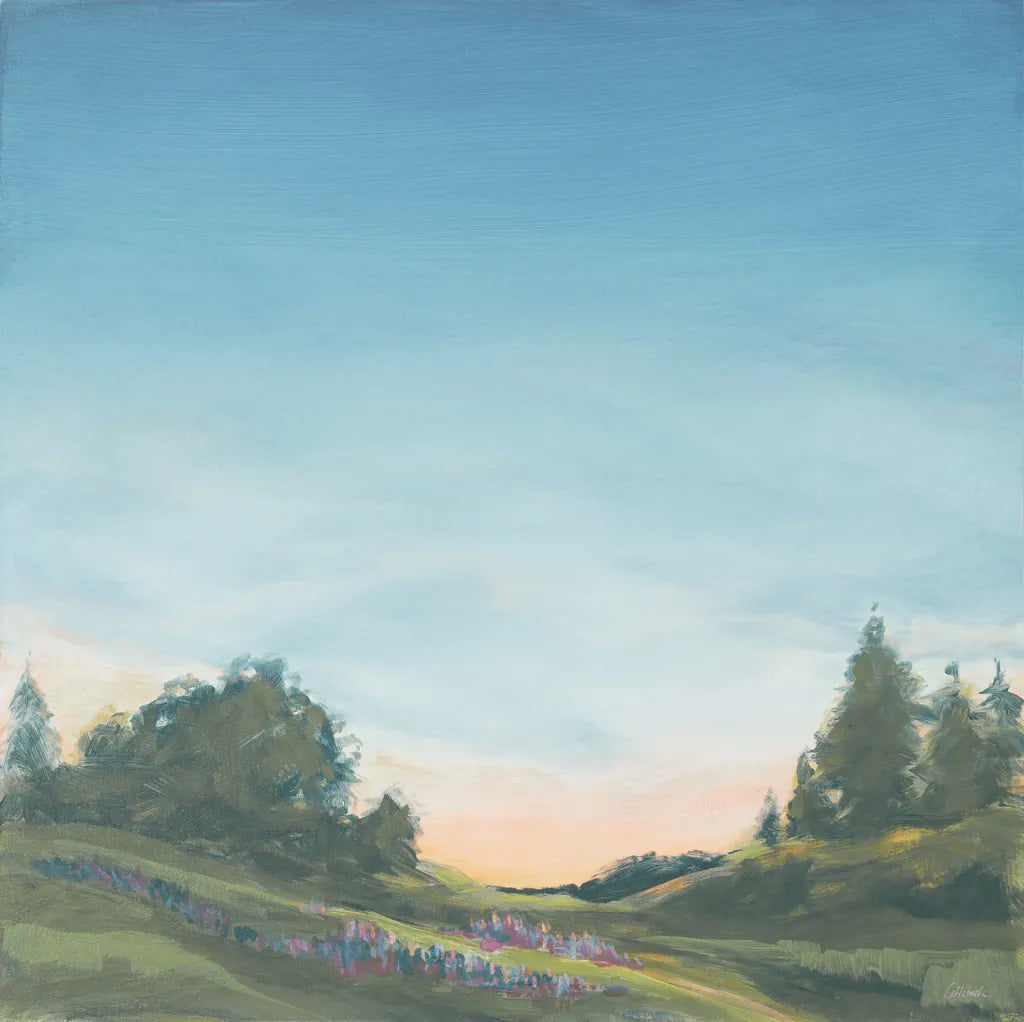 Lupine Evening Muted by Sue Schlabach. SKU 83596a. Archival Giclee Fine art print for wall decor.