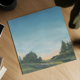 Lupine Evening Muted by Sue Schlabach. Shown as a detailed flat fine art print, highlighting archival giclee quality. Available as an archival giclee rolled canvas, fine art paper, or poster print. SKU 83596a.