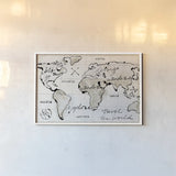 Mapped Shorelines I Light Neutral Crop by Sue Schlabach. shown as a paper print in a white frame. Available as a archival giclee rolled canvas, fine art paper, or poster print. SKU 38802i.