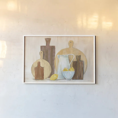 Marnies Kitchen III by Sue Schlabach. shown as a paper print in a white frame. Available as a archival giclee rolled canvas, fine art paper, or poster print. SKU 79222i.