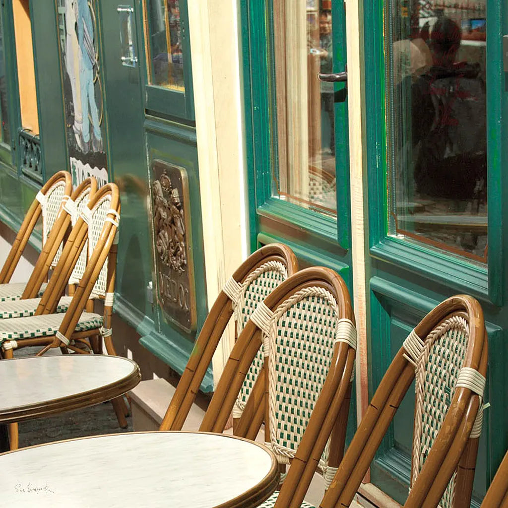 Montmartre Cafe Crop by Sue Schlabach. SKU 26499a. Archival Giclee Fine art print for wall decor.