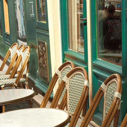 Montmartre Cafe Crop by Sue Schlabach. SKU 26499a. Archival Giclee Fine art print for wall decor.