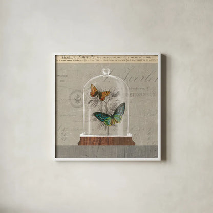Nature Under Glass II by Sue Schlabach. Shown in a crisp white glass frame for a clean and minimalist style. Available as an archival giclee rolled canvas, fine art paper, or poster print. SKU 44737a.