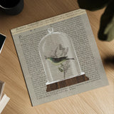 Nature Under Glass Newsprint III by Sue Schlabach. Shown as a detailed flat fine art print, highlighting archival giclee quality. Available as an archival giclee rolled canvas, fine art paper, or poster print. SKU 44735a.