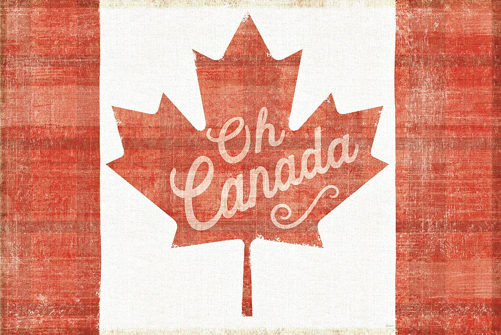 Oh Canada Flag by Sue Schlabach. SKU 30820i. Archival Giclee Fine art print for wall decor.
