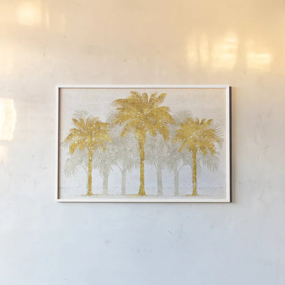 Palm Coast I by Sue Schlabach. shown as a paper print in a white frame. Available as a archival giclee rolled canvas, fine art paper, or poster print. SKU 30521i.