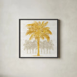 Palm Coast II by Sue Schlabach. Shown in a sleek black glass frame for a contemporary gallery look. Available as an archival giclee rolled canvas, fine art paper, or poster print. SKU 30522a.