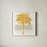 Palm Coast II by Sue Schlabach. Shown in a crisp white glass frame for a clean and minimalist style. Available as an archival giclee rolled canvas, fine art paper, or poster print. SKU 30522a.