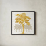 Palm Coast III by Sue Schlabach. Shown in a sleek black glass frame for a contemporary gallery look. Available as an archival giclee rolled canvas, fine art paper, or poster print. SKU 20883a.