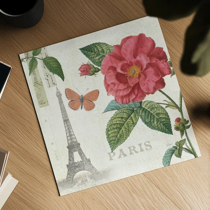 Paris Arbor III by Sue Schlabach. Shown as a detailed flat fine art print, highlighting archival giclee quality. Available as an archival giclee rolled canvas, fine art paper, or poster print. SKU 36849a.