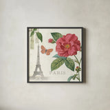 Paris Arbor III by Sue Schlabach. Shown in a sleek black glass frame for a contemporary gallery look. Available as an archival giclee rolled canvas, fine art paper, or poster print. SKU 36849a.