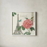Paris Arbor IV by Sue Schlabach. Shown in a crisp white glass frame for a clean and minimalist style. Available as an archival giclee rolled canvas, fine art paper, or poster print. SKU 36850a.