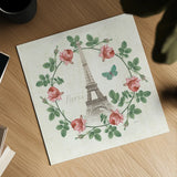 Paris Arbor VII by Sue Schlabach. Shown as a detailed flat fine art print, highlighting archival giclee quality. Available as an archival giclee rolled canvas, fine art paper, or poster print. SKU 36911a.