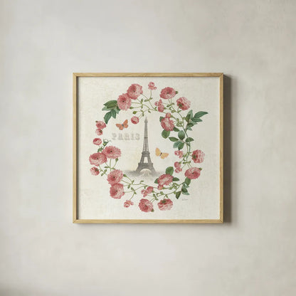 Paris Arbor VIII by Sue Schlabach. Shown in a natural wood glass frame for a timeless modern aesthetic. Available as an archival giclee rolled canvas, fine art paper, or poster print. SKU 36912a.