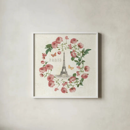 Paris Arbor VIII by Sue Schlabach. Shown in a crisp white glass frame for a clean and minimalist style. Available as an archival giclee rolled canvas, fine art paper, or poster print. SKU 36912a.