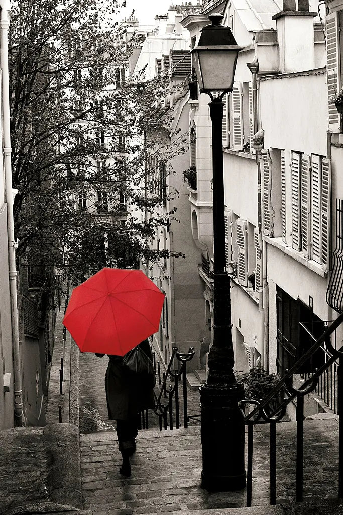 Paris Stroll II BW v2 by Sue Schlabach. SKU 44746h. Archival Giclee Fine art print for wall decor.