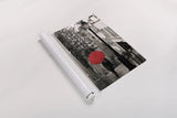 Paris Stroll II BW v2 by Sue Schlabach. shown as a rolled paper print. Available as archival giclee rolled canvas, fine art paper, or poster print. SKU 44746h.