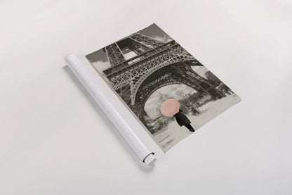 Paris in the Rain II by Sue Schlabach. shown as a rolled paper print. Available as archival giclee rolled canvas, fine art paper, or poster print. SKU 41084h.