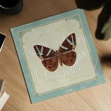Parisian Butterfly II by Sue Schlabach. Shown as a detailed flat fine art print, highlighting archival giclee quality. Available as an archival giclee rolled canvas, fine art paper, or poster print. SKU 9078a.