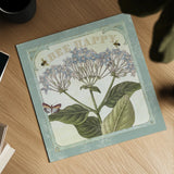 Parisian Flowers I Bees by Sue Schlabach. Shown as a detailed flat fine art print, highlighting archival giclee quality. Available as an archival giclee rolled canvas, fine art paper, or poster print. SKU 71318a.