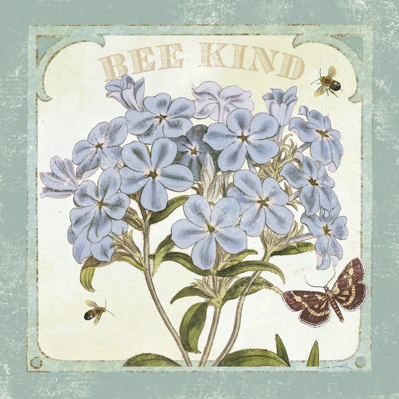 Parisian Flowers II Bees by Sue Schlabach. SKU 71319a. Archival Giclee Fine art print for wall decor.