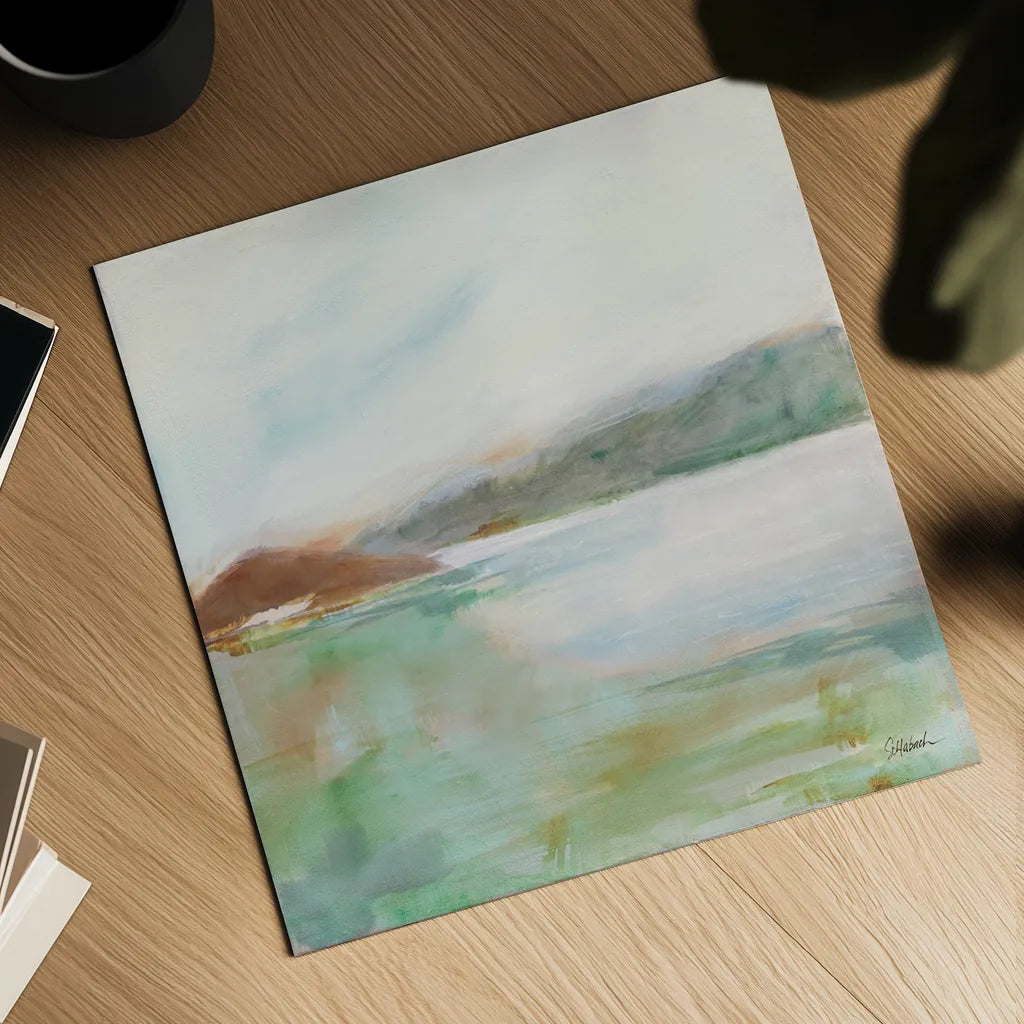 Peace and Quiet by Sue Schlabach. Shown as a detailed flat fine art print, highlighting archival giclee quality. Available as an archival giclee rolled canvas, fine art paper, or poster print. SKU 74877a.