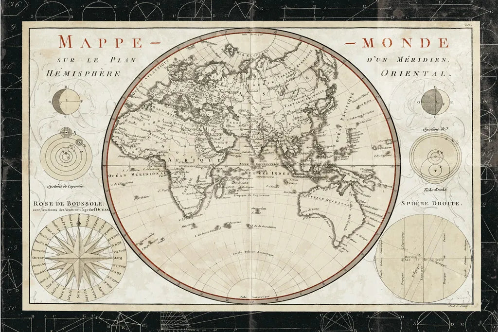 Plan de Meridien by Sue Schlabach. SKU 36392i. Archival Giclee Fine art print for wall decor.