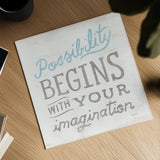 Possibility Gray by Sue Schlabach. Shown as a detailed flat fine art print, highlighting archival giclee quality. Available as an archival giclee rolled canvas, fine art paper, or poster print. SKU 56409a.