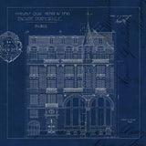 Quai Henri Blueprint I Sq by Sue Schlabach. SKU 62146a. Archival Giclee Fine art print for wall decor.
