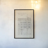 Quai Henri I by Sue Schlabach. shown as a paper print in a black flame. Available as a archival giclee rolled canvas, fine art paper, or poster print. SKU 9898h.