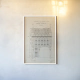Quai Henri II by Sue Schlabach. shown as a paper print in a white frame. Available as a archival giclee rolled canvas, fine art paper, or poster print. SKU 9899h.