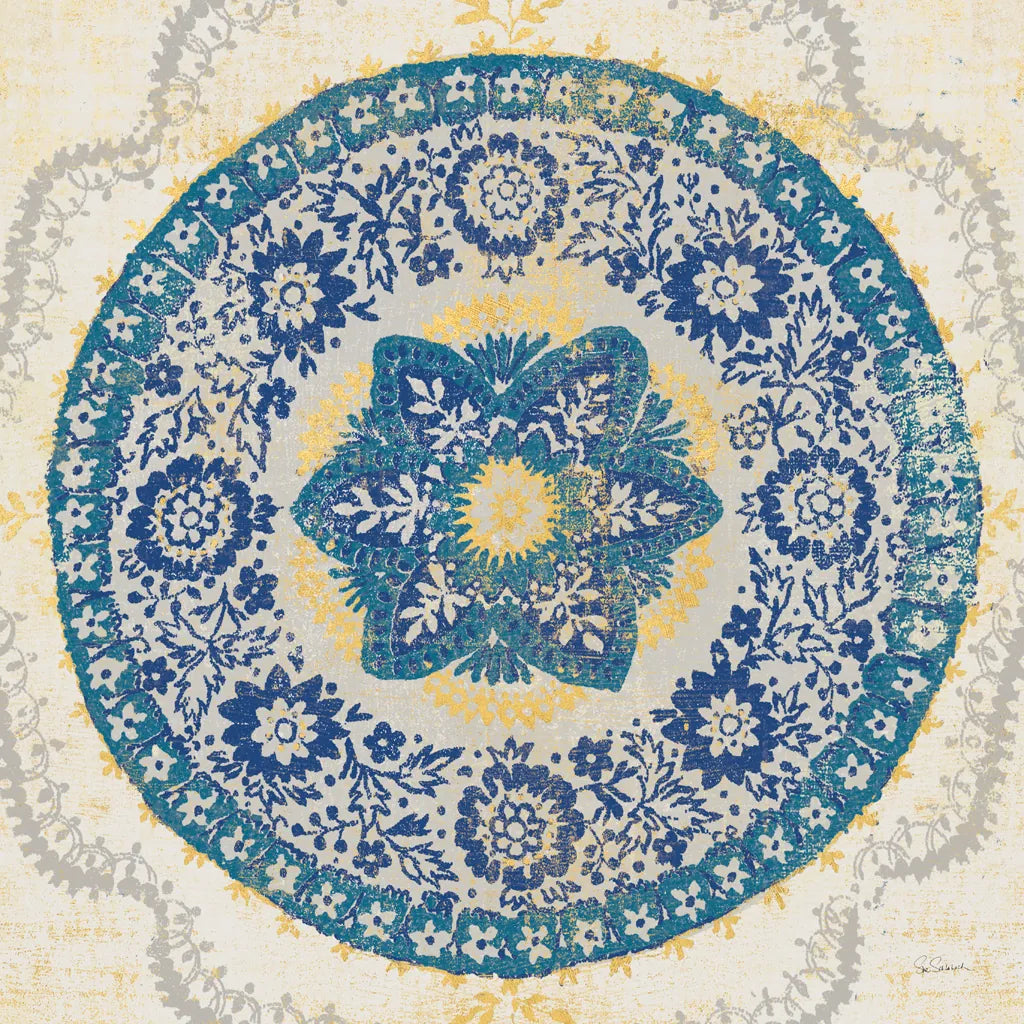 Raja Medallion by Sue Schlabach. SKU 57074a. Archival Giclee Fine art print for wall decor.