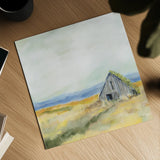 Ranch Barn by Sue Schlabach. Shown as a detailed flat fine art print, highlighting archival giclee quality. Available as an archival giclee rolled canvas, fine art paper, or poster print. SKU 77397a.