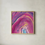 Rarity II Square by Sue Schlabach. Shown in a natural wood glass frame for a timeless modern aesthetic. Available as an archival giclee rolled canvas, fine art paper, or poster print. SKU 28248a.