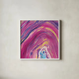 Rarity II Square by Sue Schlabach. Shown in a crisp white glass frame for a clean and minimalist style. Available as an archival giclee rolled canvas, fine art paper, or poster print. SKU 28248a.