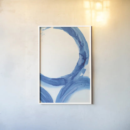 Rings of Water I by Sue Schlabach. shown as a paper print in a white frame. Available as a archival giclee rolled canvas, fine art paper, or poster print. SKU 68110h.
