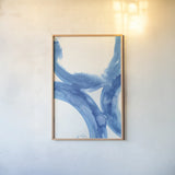 Rings of Water II by Sue Schlabach. shown as a paper print in a natural frame. Available as a archival giclee rolled canvas, fine art paper, or poster print. SKU 68111h.