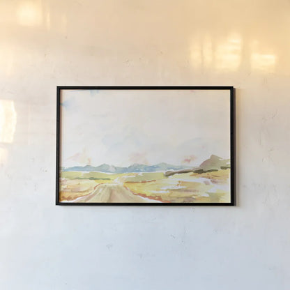 Road to Bountiful by Sue Schlabach. shown as a paper print in a black flame. Available as a archival giclee rolled canvas, fine art paper, or poster print. SKU 63746i.