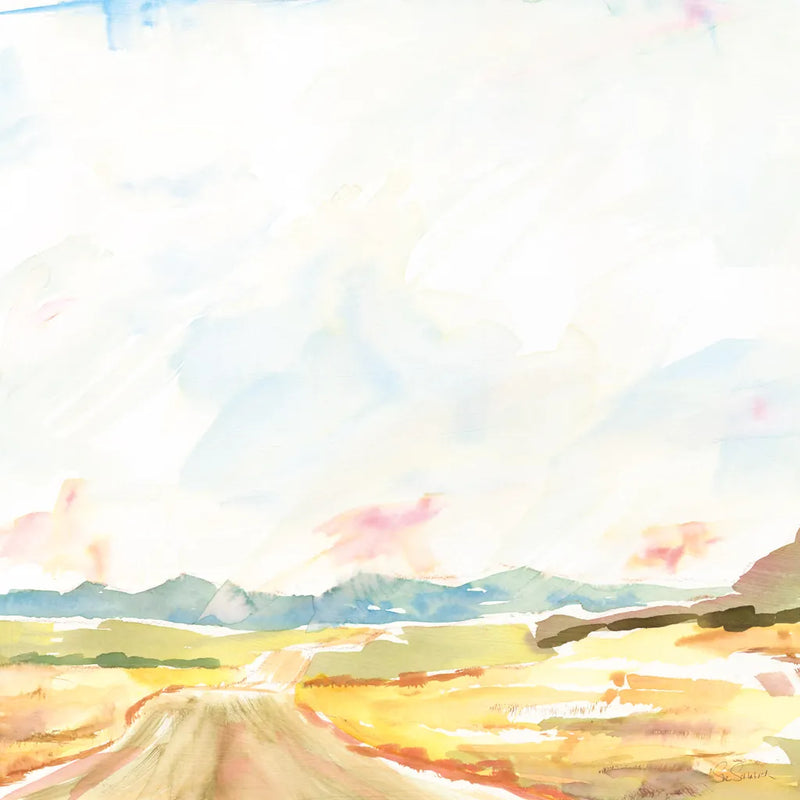 Road to Bountiful Square by Sue Schlabach. SKU 63747a. Archival Giclee Fine art print for wall decor.