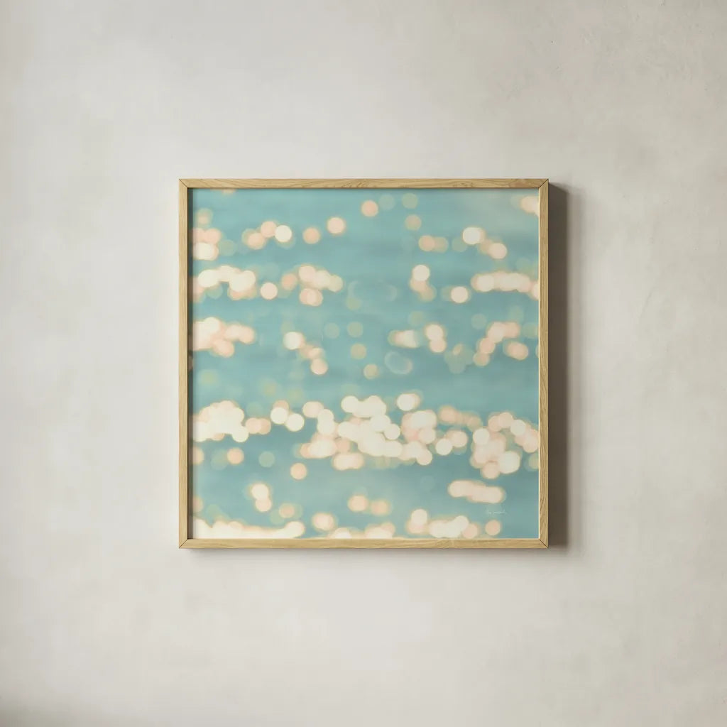 Sea Inspiration II v2 no Words by Sue Schlabach. Shown in a natural wood glass frame for a timeless modern aesthetic. Available as an archival giclee rolled canvas, fine art paper, or poster print. SKU 33118a.