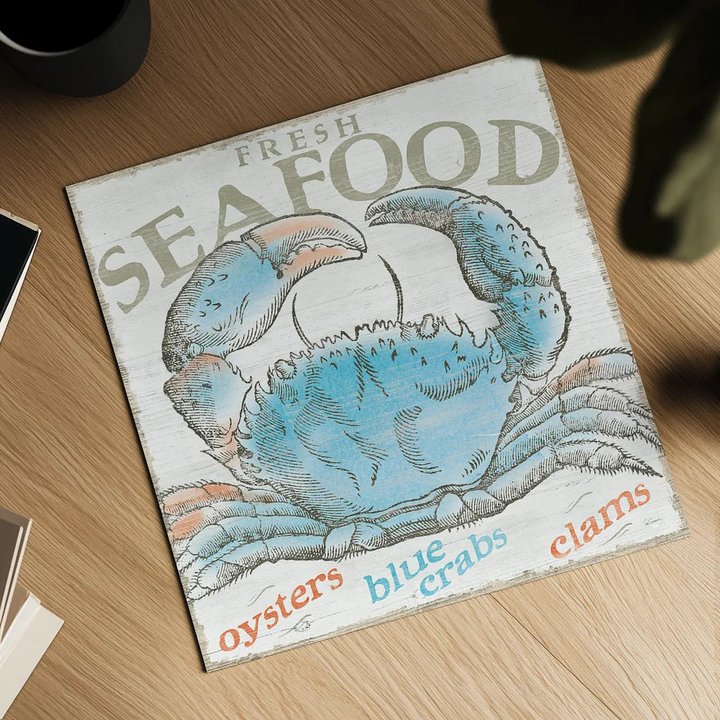 Seaside Life II by Sue Schlabach. Shown as a detailed flat fine art print, highlighting archival giclee quality. Available as an archival giclee rolled canvas, fine art paper, or poster print. SKU 24959a.