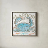 Seaside Life II by Sue Schlabach. Shown in a sleek black glass frame for a contemporary gallery look. Available as an archival giclee rolled canvas, fine art paper, or poster print. SKU 24959a.